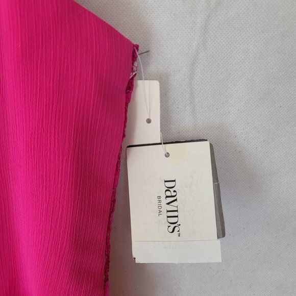 David's Bridal Women's NWT 12 Dress Short Sleeveless Formal Wedding Prom Fuchsia - Picture 5 of 11